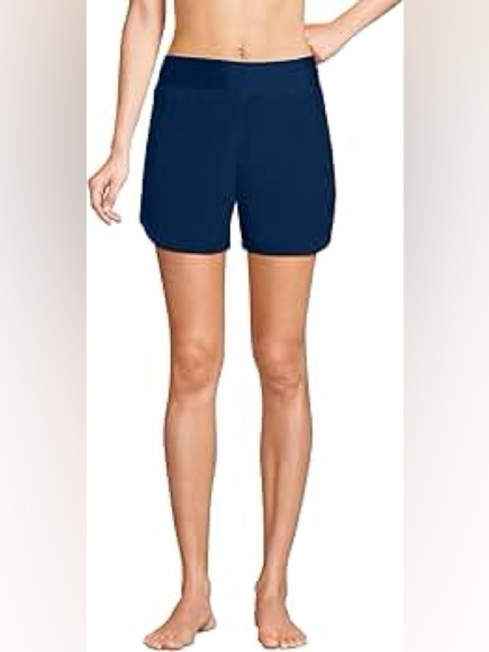 Women's Petite Sunshade UPF 50 5” Quick Dry Elastic Waist Swim Shorts with Panty